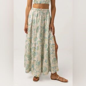 Rhythm Cairo Paisley Tiered Maxi Skirt